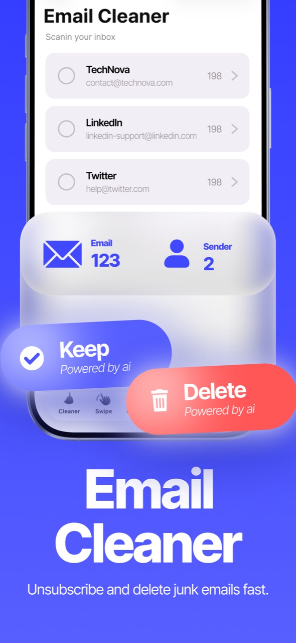 Ultra Cleaner Email Cleaner deleting junk Gmail messages in bulk by category