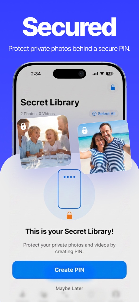 Ultra Cleaner Secret Space — a PIN-protected private photo library